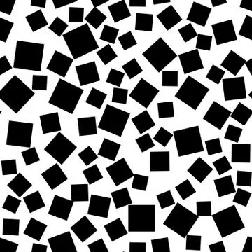 Abstract squares vector seamless pattern on white Stock Illustration