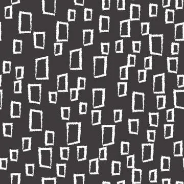 Abstract squares vector seamless pattern on black Stock Illustration