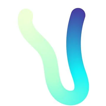 Abstract squiggle background with wavy gradient lines, colorful ribbon shapes Stock Illustration