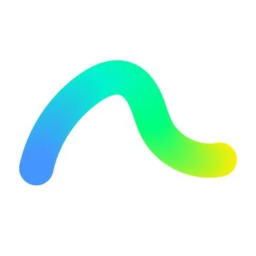 Abstract squiggle background with wavy gradient lines, colorful ribbon shapes Stock Illustration