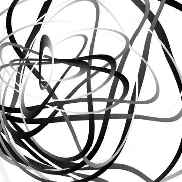 Abstract squiggle, squiggly, curvy lines. Monochrome geometric pattern. Illustrazione stock