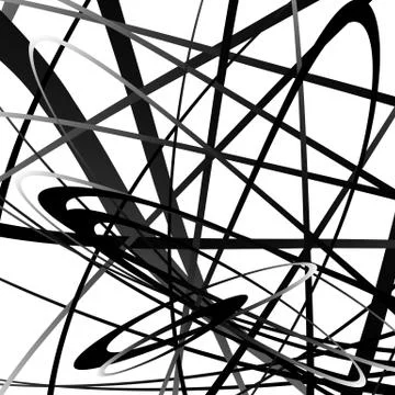Abstract squiggle, squiggly, curvy lines. Monochrome geometric pattern. Stockillustratie