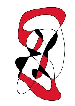 Abstract squiggly modern background with continuous lines. Stock Illustration