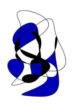 Abstract squiggly modern background with continuous lines. Stock Illustration