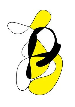 Abstract squiggly modern background with continuous lines. Stock Illustration