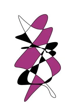 Abstract squiggly modern background with continuous lines. Stock Illustration