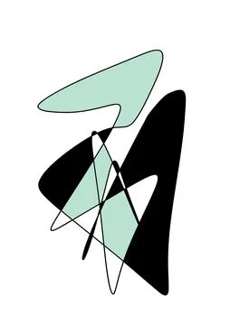 Abstract squiggly modern background with continuous lines. Stock Illustration