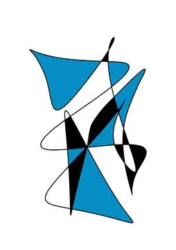 Abstract squiggly modern background with continuous lines. Stock Illustration