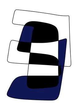 Abstract squiggly modern background with continuous lines. Stock Illustration