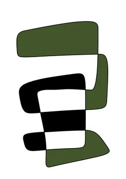 Abstract squiggly modern background with continuous lines. Stock Illustration