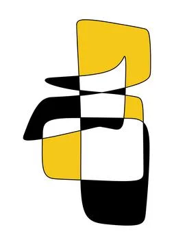 Abstract squiggly modern background with continuous lines. Stock Illustration