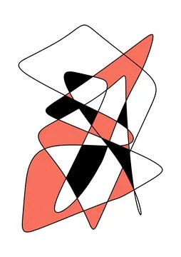 Abstract squiggly modern background with continuous lines. Stock Illustration