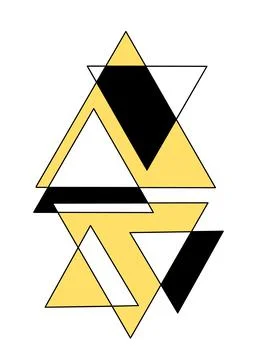 Abstract squiggly modern background with continuous lines. triangle Stock Illustration