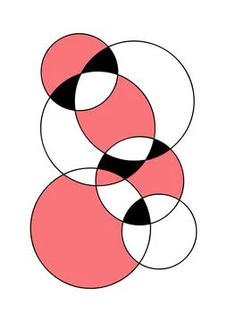 Abstract squiggly modern background with continuous lines. circle Stock Illustration