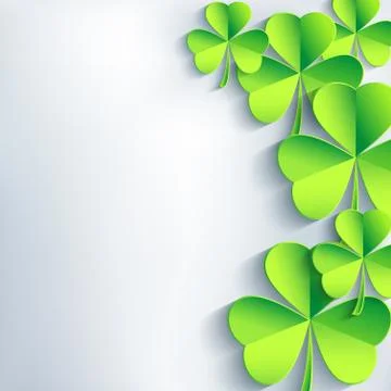 Abstract st. patrick's day background with leaf clover Illustrazione stock