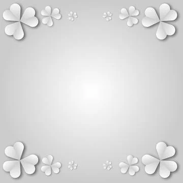 Abstract St. Patricks day background with paper cut leaf clover. Stock Illustration