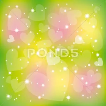 Abstract st valentine colorful heart shape stars light background Stock Illustration