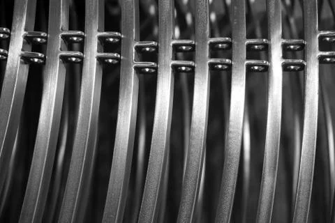 Abstract stack of metal and stainless steel curve Stock Photos