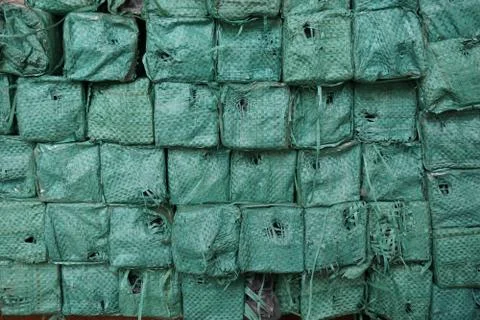 Abstract stack of plastic wrap for background used Stock Photos