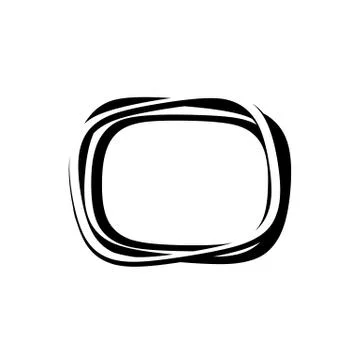 Abstract stacked square shape logo design element logo Illustrazione stock