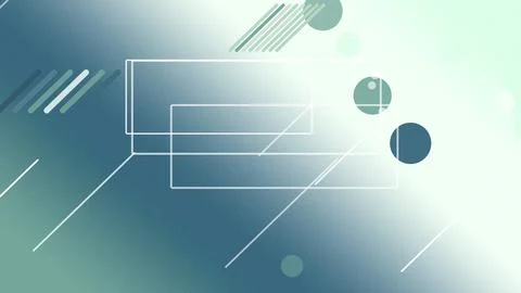 Abstract stacked UI rectangles with glowing circles and angled streaks hove.. Stock Illustration