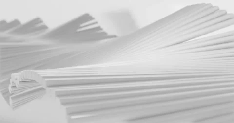 Abstract stacked white paper sheets with layered lines looping animation Stock Footage 332322419