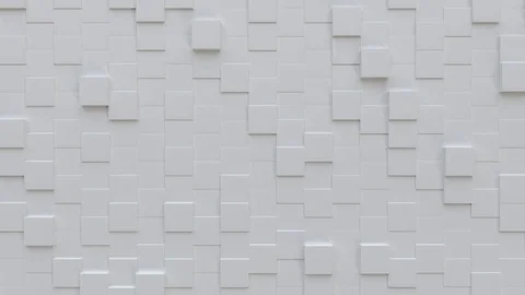 Abstract Staggered Square Geometric Surface Loop Stock Footage 106892225
