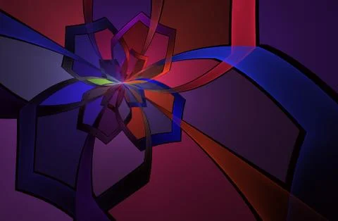 Abstract stain glass flower pattern. Stockillustratie