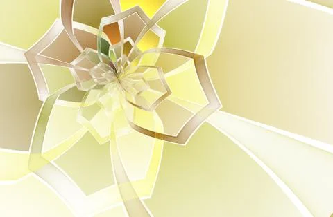 Abstract stain glass flower pattern. Illustrazione stock