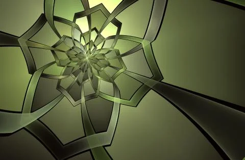 Abstract stain glass flower pattern. Stock-Illustration