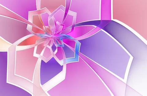 Abstract stain glass flower pattern. 스톡 일러스트