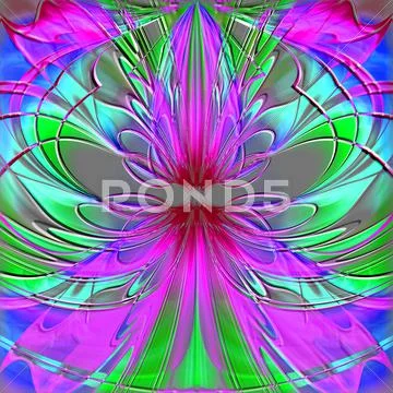 Abstract stained-glass design Stock Illustration