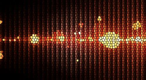 Abstract Stained Glass Effect: Warm Colors and Geometric Pattern Stock Illustration