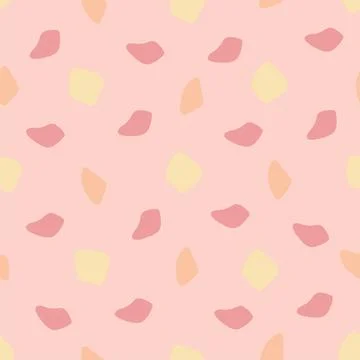 Abstract stains seamless pattern. Pink vector background for valentines day o 스톡 일러스트