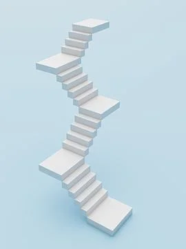 Abstract stairs. 3d staircase with steps. Business concept - direction up Stock Illustration