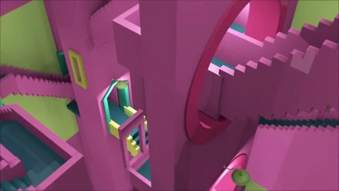 Abstract Stairs Video stock 164914022