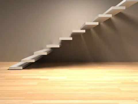 Abstract stairs in interior Stock Illustration