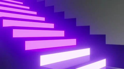 Abstract Stairs LED Light Background Stock-Footage 245375074