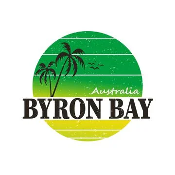 Abstract stamp or sign text Byron Bay, Australia, vector illustration Stock Illustration