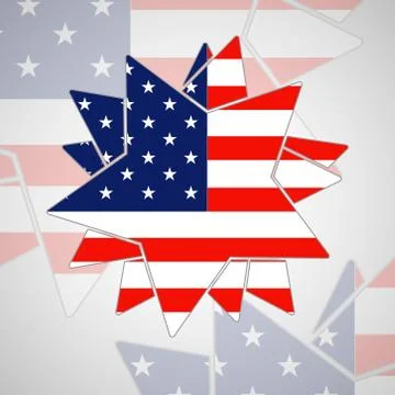 The abstract star with american flag Stock-Illustration