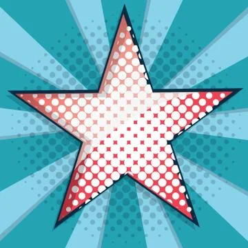 Abstract star background pop art style vector illustration Stockillustratie