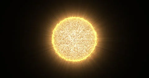 Abstract star with boiling plasma granular surface Stock Footage 271379823
