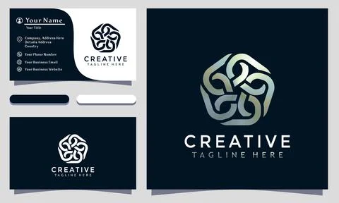 Abstract Star Chain creative logo design vector illustration, minimalist eleg Illustrazione stock