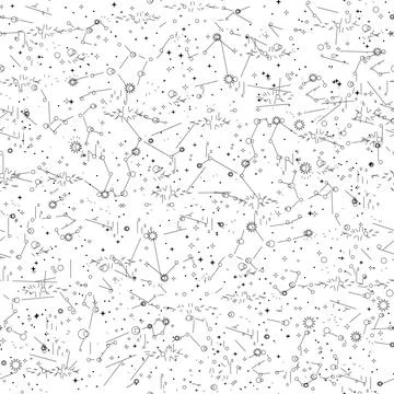 Abstract star cluster seamless pattern vector 스톡 일러스트