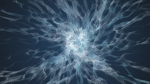 Abstract star with curved tentacle rays Stock Footage 249462407