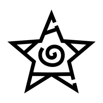 Abstract star design with spiral shape Stock Illustration