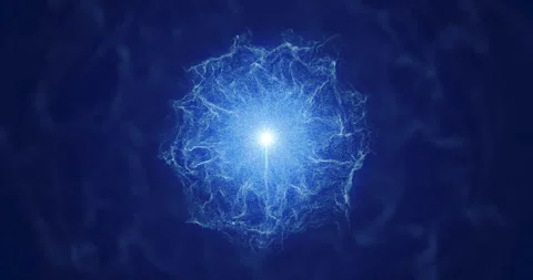 An abstract star that emits flying waves of matter into space 1 Stock Footage 245243133