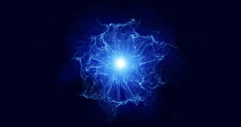 An abstract star that emits flying waves of matter into space 2 Stock Footage 245243806
