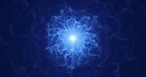 An abstract star that emits flying waves of matter into space Stock Footage 245243995