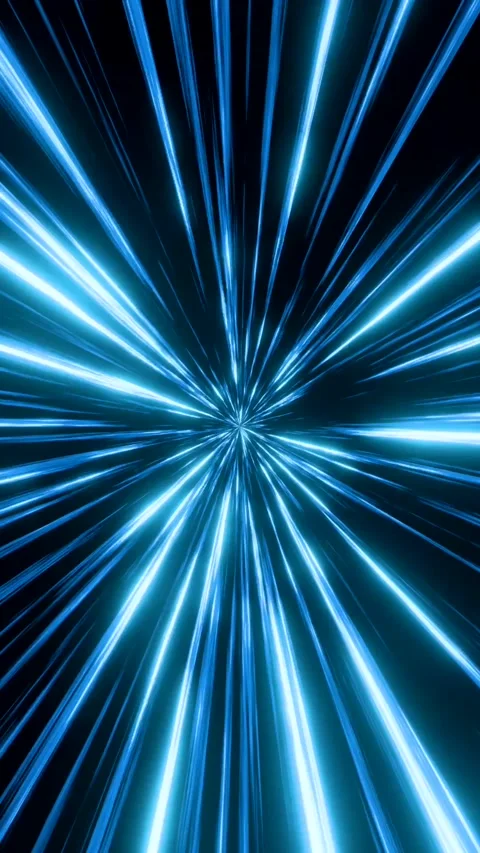 Abstract star field, hyperspeed tunnel in blue, light beam, loop animation. Stock Footage 325974341